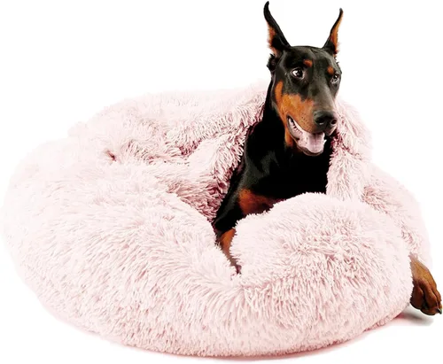 Miniatura 10 de Himax Camas para perros y gatos pequeños, cómodas camas para perros con manta adjunta, cama calmante antiansiedad esponjosa lavable