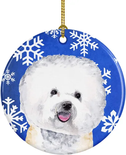 Miniatura 176 de Caroline's Treasures Cavalier Spaniel - Adorno de cerámica para colgar en el árbol de Navidad, para el hogar, Navidad, fiestas, regalo, 3 pulgadas
