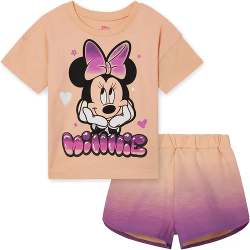Disney Conjunto de camiseta y pantalones cortos de felpa francesa, tallas de bebé a niño grande (12 meses - 14-16)