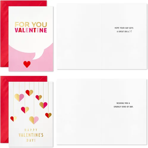 Miniatura 5 de Hallmark Surtido de tarjetas del día de San Valentín, rosa y rojo (36 tarjetas y sobres)