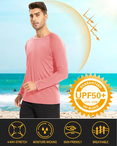 Miniatura 143 de MAGCOMSEN Camisas de manga larga para hombre, protección solar UPF 50+, camisetas atléticas para senderismo, correr, entrenamiento, protección