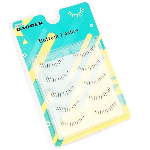 Miniatura 7 de DAODER Pestañas postizas, pestañas inferiores, aspecto natural, banda transparente, extensión de pestañas inferiores, suaves, invisibles, 0.236