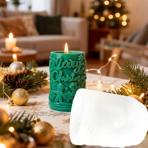 Miniatura 4 de 1 molde de vela de Navidad, kit de moldes de silicona de resina de Navidad de muñeco de nieve, silicona en forma de Navidad 3D, molde de silicona