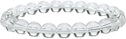 Miniatura 355 de Amazing Gemstone Pulsera de cristal para mujeres y hombres, pulsera de cristal curativo de protección, pulsera elástica con cuentas de piedras