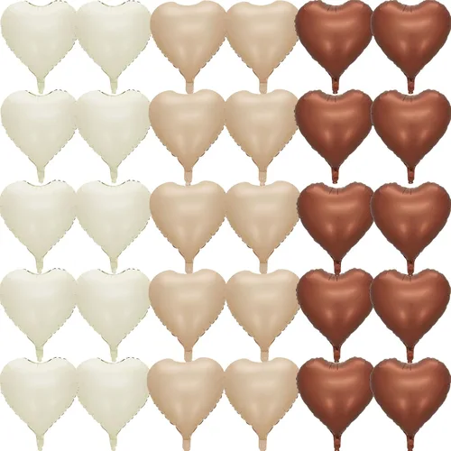Miniatura 22 de 100 globos en forma de corazón de 5 pulgadas, globos de aluminio de Mylar de papel de aluminio para decoración de mujeres y niñas, día de San
