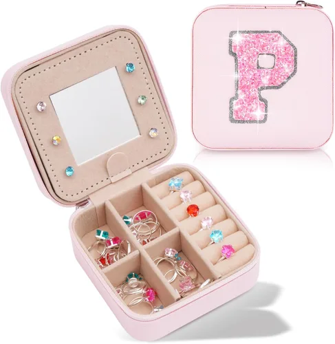 Miniatura 58 de Uygafly Joyero de viaje – Joyero personalizado para mujeres, pequeño organizador de joyas, bonitos organizadores de joyas y estética
