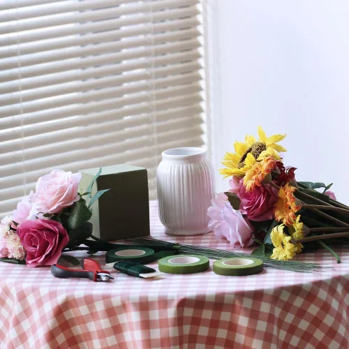 Miniatura 8 de Supla Kit de arreglos florales, herramientas florales, cortador de alambre, alambre floral, calibre 26 y calibre 22, cintas florales verdes