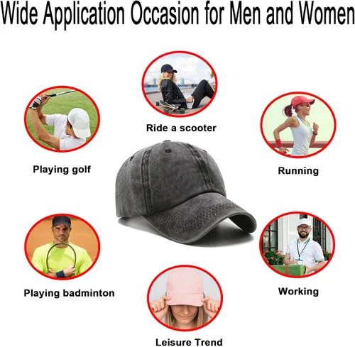 Miniatura 6 de NPJY Baseball Cap Golf Dad Hat Adjustable Original Classic Low Profile Cotton Hat Unconstructed Plain Cap Men Women