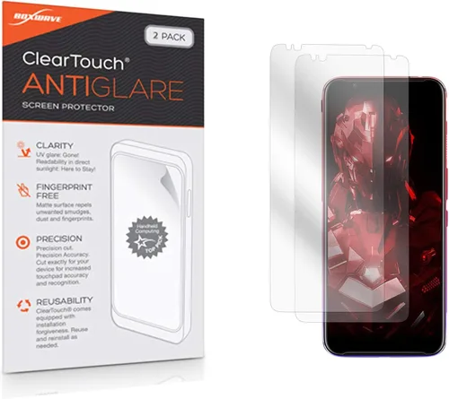Miniatura 2 de BoxWave Protector de pantalla compatible con Nubia Red Magic 5S – ClearTouch Anti-Glare (2 unidades), antihuellas mate