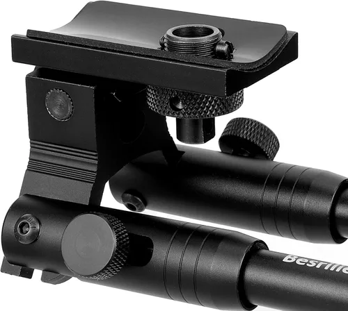 Miniatura 6 de Besrilien Picatinny Bípode con montaje de barril y soporte giratorio Picatinny Rail Mount, 6.7-7.3 pulgadas, negro