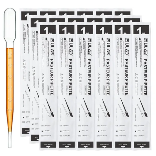 Miniatura 10 de ULAB Pipeta de transferencia científica, pipetas de aceites esenciales Vol. 0.2 fl oz, 0.1 fl oz graduado, 0.0 fl oz de graduación 6.102 in, LDPE