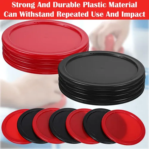 Miniatura 5 de TIESOME Discos de hockey de 2.5 pulgadas, 8 piezas de discos profesionales de hockey de aire para mesa de hockey de aire compatibles con empujadores