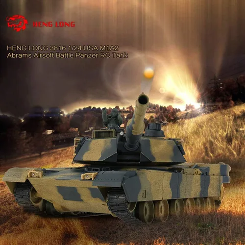 Miniatura 2 de POCO DIVO RC Tanque Airsoft Panzer a escala 1/24, modelo militar, vehículo infrarrojo