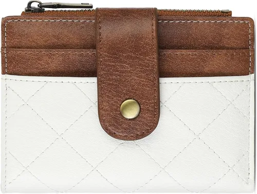 Miniatura 13 de GAEKEAO Billeteras pequeñas para mujer, con bloqueo RFID, plegable, de piel vegana, con bolsillo con cremallera, ventana de identificación