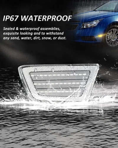 Miniatura 6 de Ensemble de luces de marcador lateral LED Bestview, lámparas de señal de estacionamiento para parachoques delantero compatibles para Chevy Cruze