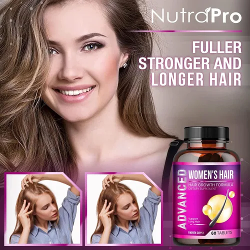 Miniatura 2 de Vitaminas para el crecimiento del cabello para mujeres – Vitaminas para el cabello adelgazante para mujeres. Suplemento para el crecimiento