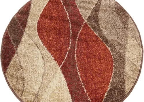 Miniatura 9 de Unique Loom Colección Otoño Alfombra de Área - Plantation (3' 3" Redonda, Multicolor/Beige)