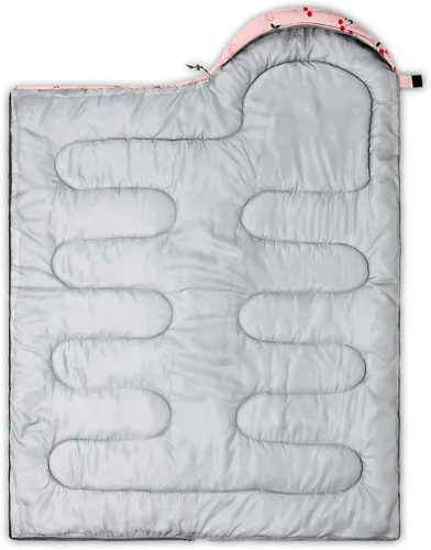 Miniatura 3 de AILONEN Saco de dormir de campamento con escamas de sirena para adultos y adolescentes, ligero y resistente al agua, 3 estaciones, clima cálido