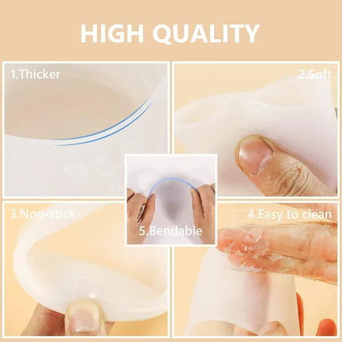Miniatura 4 de KISREL Tazas de medición de silicona para resina, suministros de resina con tazas de silicona de 250&100ml, tazas de mezcla de resina, varillas