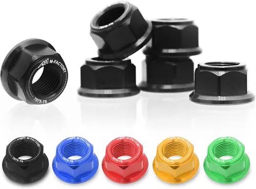 Miniatura 4 de MC MOTOPARTS Tuercas de piñón trasero de carreras CNC negras compatibles con GSX-R 750 GSXR1000 GSF1200 SV650 Vstrom 650 TL1000R