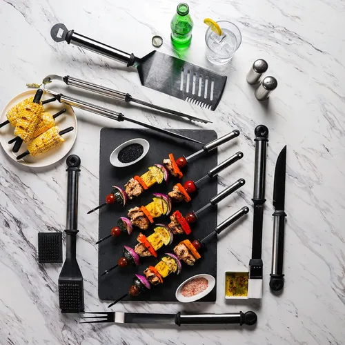 Miniatura 5 de Mr. Bar-B-Q 02066Y Silver Prestige Juego de herramientas de 21 piezas en estuche