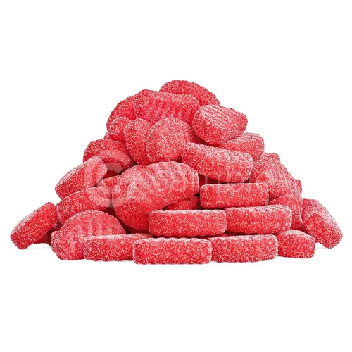 Cambie Caramelos de Rodajas de Cereza, 2 libras de caramelo de cereza dulce, espolvoreados con azúcar con una textura que hace agua la boca y suave,