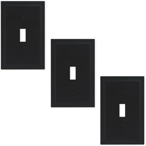 Miniatura 27 de Questech Cubiertas de tomacorrientes, placas de pared dúplex individuales, placas de interruptor de 1 banda, tamaño estándar, cubiertas de toma