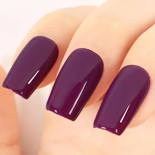 Miniatura 31 de Esmalte de uñas en gel color púrpura oscuro de medianoche - 15ml de esmalte de uñas en gel Jelly color morado negro, color traslúcido