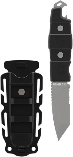 Miniatura 12 de GEAR AID Kotu Tanto Cuchillo de hoja fija para exteriores con funda de liberación rápida, hoja recubierta de titanio de 3 pulgadas Coyote