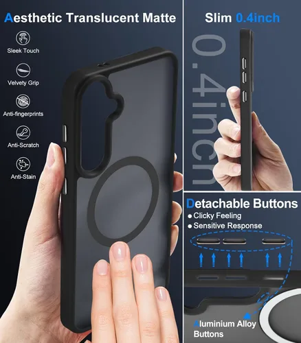 Miniatura 5 de Funda magnética avanzada para Samsung Galaxy S22 Plus delgada protectora [probada contra caídas de grado militar y compatible con MagSafe] funda