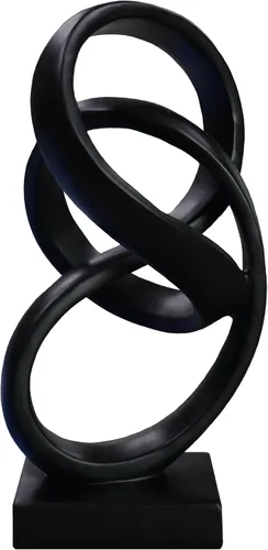 Escultura decorativa de cinta abstracta moderna de 10 pulgadas, esculturas de nudo, decoración del hogar, estatuas de mesa de café, decoración de