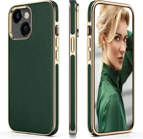 Miniatura 11 de LOHASIC Funda para iPhone 12 y iPhone 12 Pro - Fundas para teléfono i Phone 12 con borde cromado delgado, fundas de cuero de diseño suave, funda