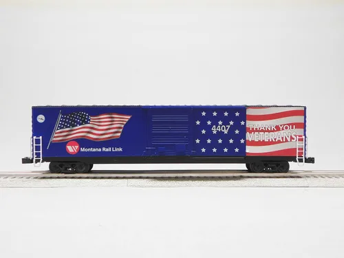 Miniatura 2 de LIONEL Montana Rail Link Bandera iluminada BOXCAR #4407 O Gauge