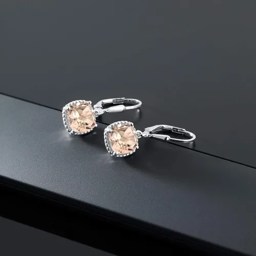 Miniatura 26 de Gem Stone King Aretes colgantes de plata de ley 925 de 0.315 pulgadas para mujer