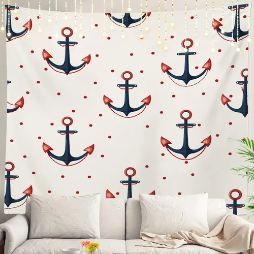 Miniatura 27 de Shrahala Beach Vacation Seaside Relaxation Tapestry, Nautical Summer Getaway Wall Hanging Hd Print Polyester Backdrop For Dorm Room Bedroom 30 X 40