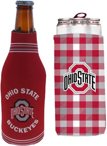 Miniatura 81 de College Team Color Logo Can & Bottle Holder Insulator Beverage Cooler Set