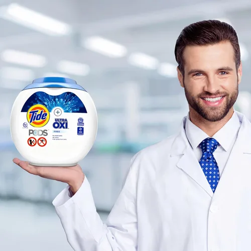 Miniatura 8 de Tide PODS Ultra Oxi Free and Gentle - Paquetes de detergente para ropa, 57 unidades, cápsulas de detergente hipoalergénico