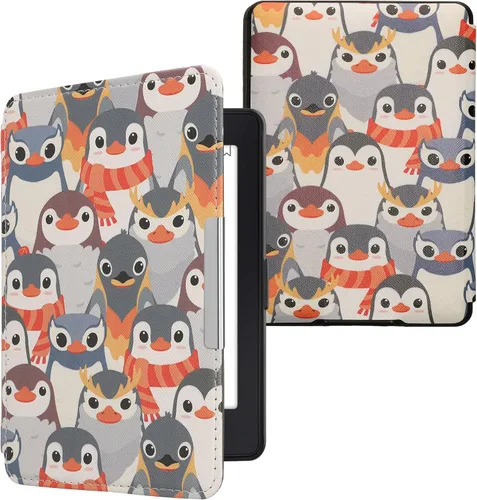 Miniatura 9 de kwmobile Funda compatible con Amazon Kindle PaperWhite - Funda para lector electrónico - Azul pez pequeño/azul claro/blanco
