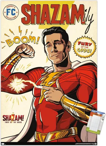 Miniatura 12 de Trends International DC Comics Movie Shazam! Fury of the Gods - Póster de pared de cómic, 22.4 pulgadas de largo x 14.7 pulgadas, versión enmarcada