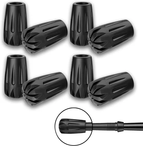 Accesorios para bastones de trekking de repuesto duraderos de diamante negro, puntas de goma para bastones de senderismo para todos los bastones de