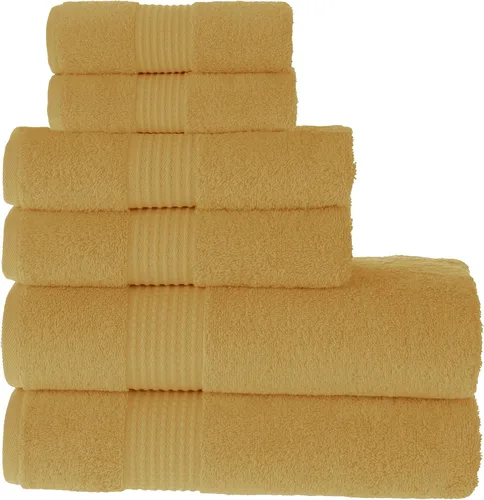 Miniatura 58 de MAURA Basics - Toallas de baño de 100 % algodón turco con bucles de gancho. Juego de toallas de felpa absorbentes de lujo extra grandes para baño