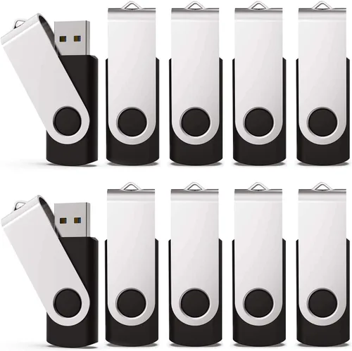 KEXIN Unidad Flash de 128GB Paquete de 10 Unidad Flash 3.0 Unidad Flash USB a Granel Unidad USB Thumb de 128 GB Unidad Flash USB 3.0 con Indicador