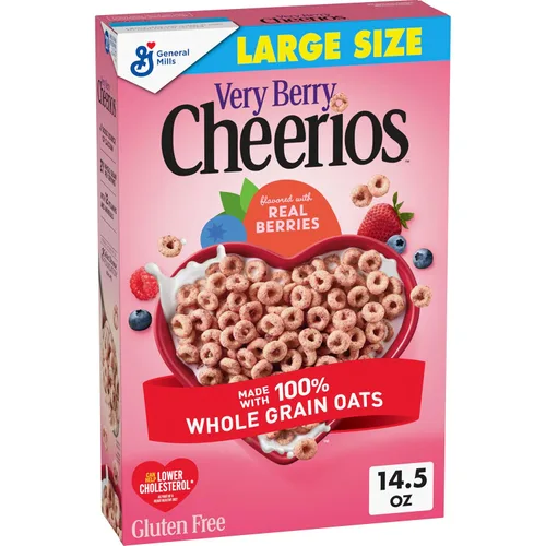 Miniatura 13 de Cereal de desayuno Very Berry Cheerios sin gluten, caja de 14.5 onzas (paquete de 2)