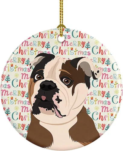 Miniatura 92 de Caroline's Treasures Bulldog Francés Azul de Navidad Adorno de Cerámica Decoraciones Colgantes para Árbol de Navidad para Hogar Navidad, Festividad