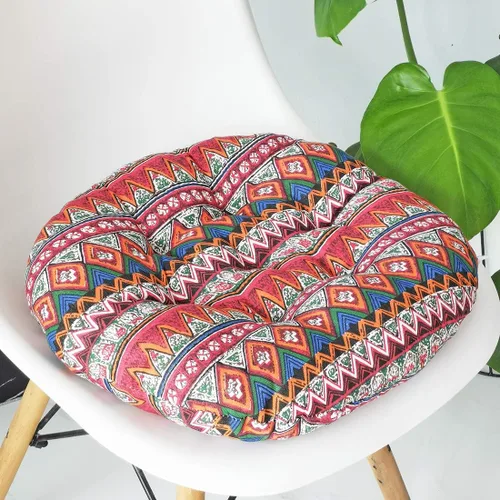 Miniatura 17 de vctops Cojín redondo suave bohemio para silla de jardín, patio, hogar, cocina, oficina, asiento, cojín de 16 pulgadas de diámetro Towel