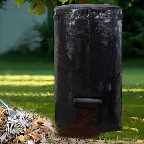 Miniatura 6 de Bolsas de compost de 34 galones, bolsas de compost de jardín reutilizables al aire libre, desechos orgánicos, bolsa de compostaje para jardín