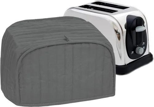Miniatura 10 de Funda RITZ Premium Universal para tostadora de dos rebanadas, 11.25" x 5.75" x 7", de poliéster y algodón acolchado, protector contra huellas Negro