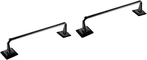 OSALADI Toallero autoadhesivo para toallas de pared, 2 piezas, soporte para toallas de pared, bata negra, toallero de plástico, estante de