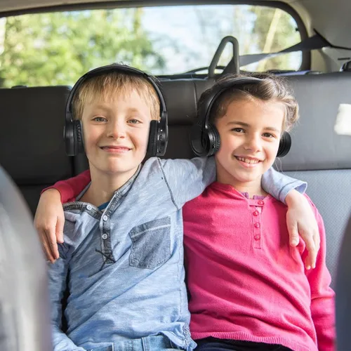 Miniatura 7 de KOBANOICA Auriculares IR para DVD de coche, auriculares inalámbricos para automóvil, auriculares universales de 2 canales infrarrojos para sistema