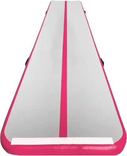 Miniatura 2 de 86 York Colchoneta inflable de gimnasia de 10, 13, 16 y 20 pies, con bomba para gimnasio, hogar, yoga, entrenamiento, niños, deporte, taekwondo/juego